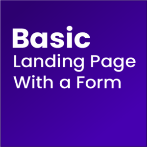 Basic Landing page with a form